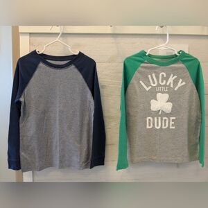 ✌🏻TWO Raglan Boy's Shirts; Size: 5T